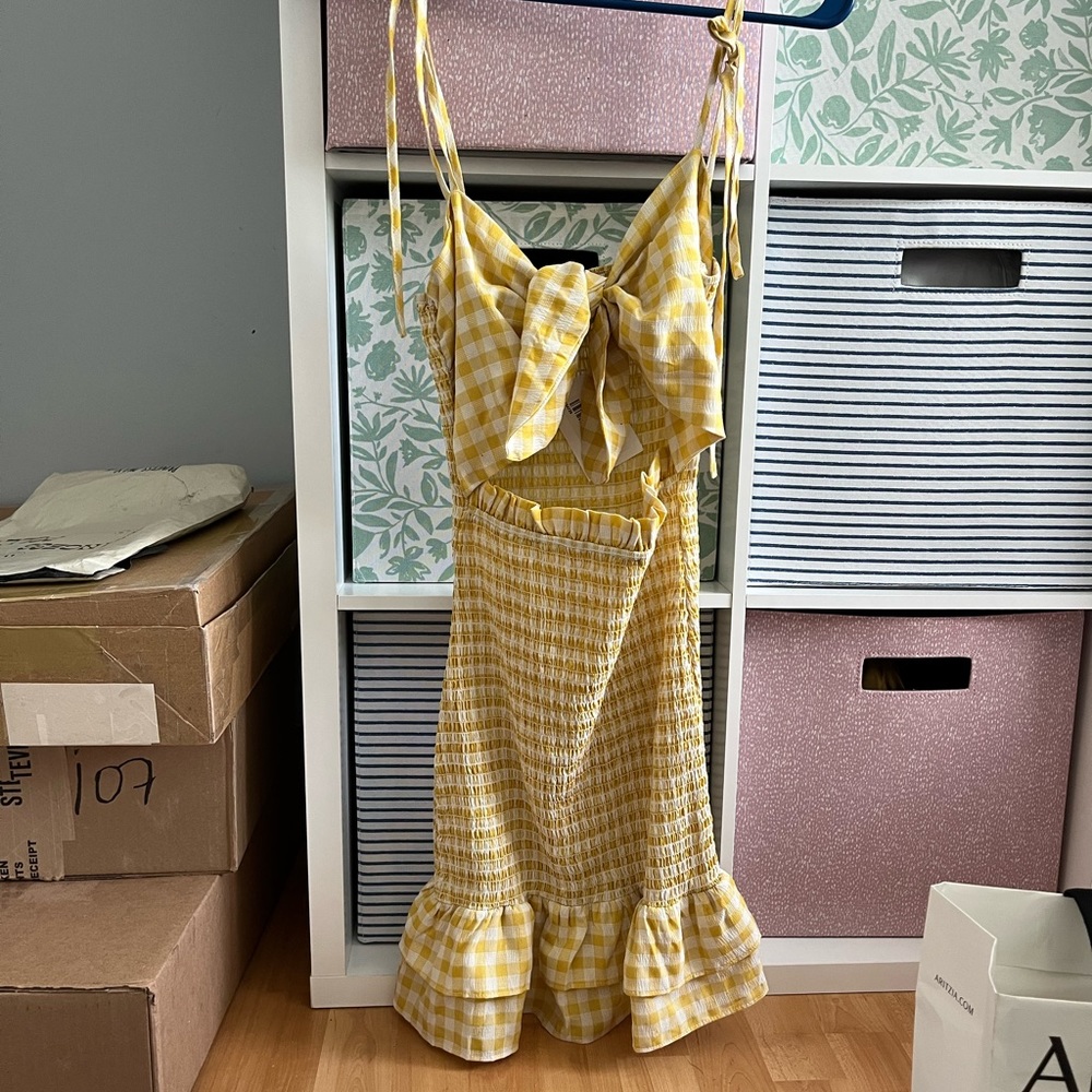 TIE SHOULDER MINI DRESS NEVER WORN